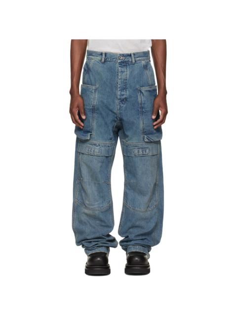 Blue Temple Stefan Denim Cargo Pants