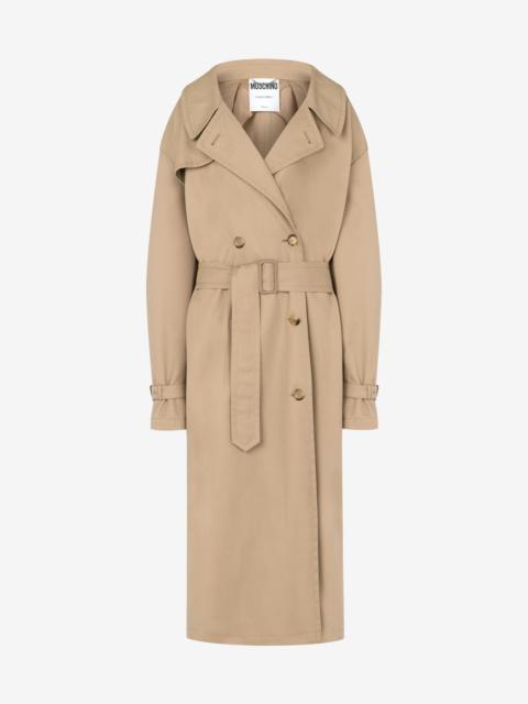 TRENCH COAT IN COTTON AND NYLON GABARDINE
