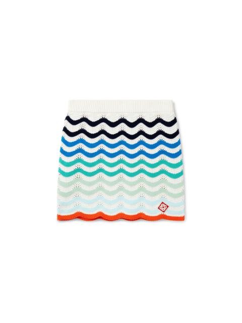 Gradient Wave Crochet Skirt