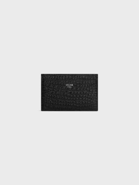 Card holder in CROCODILE EMBOSSED CALFSKIN