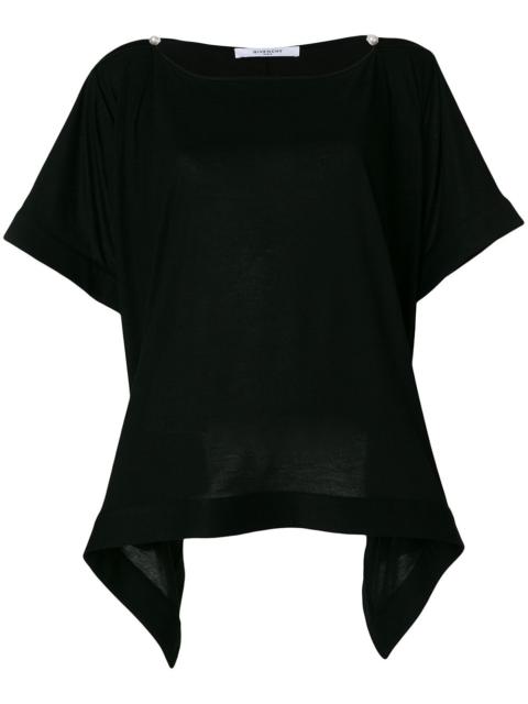 draped hem T-shirt