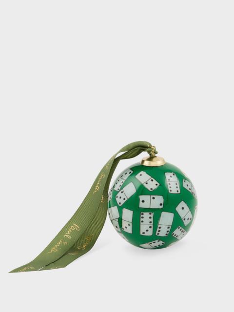 Hand-Painted 'Dominos' Glass Bauble