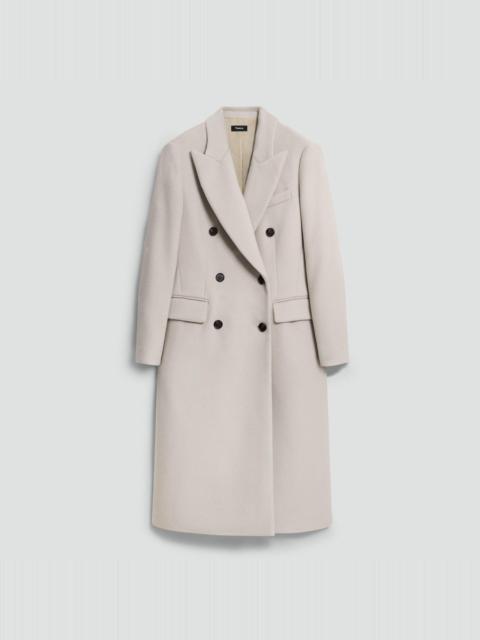 Double-Breasted Peacoat in Plush Melton