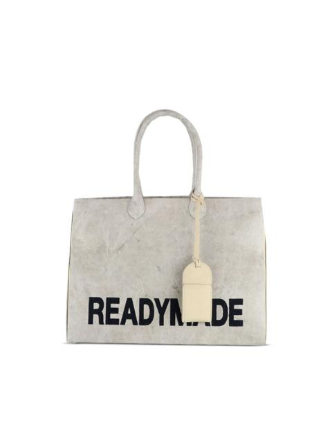 logo-print tote bag