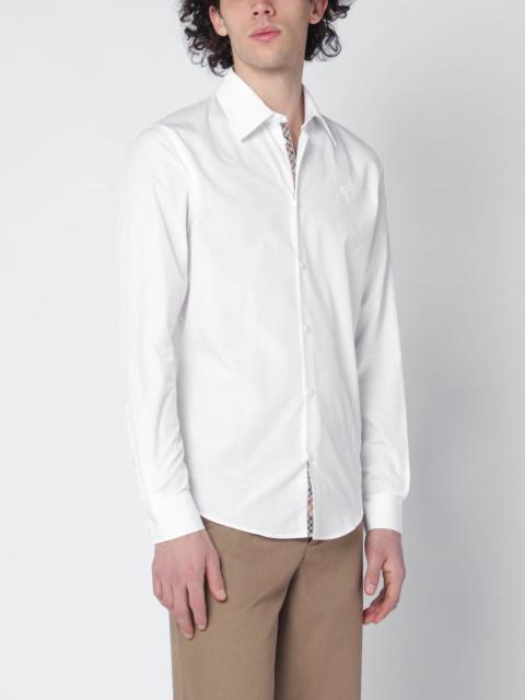 White cotton poplin shirt