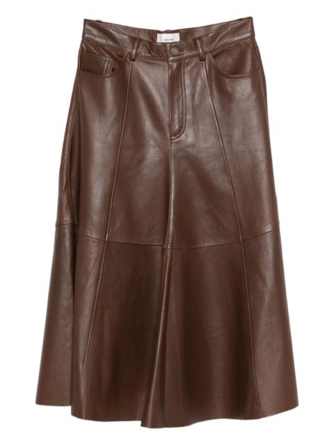 Serenity leather midi skirt