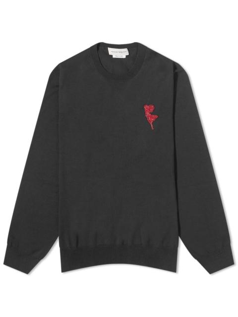 Alexander McQueen Orchid Crew Knit