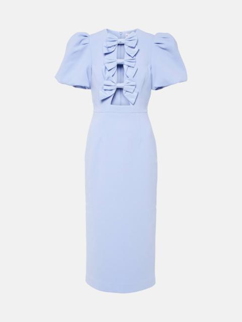 Bridal Annabelle bow-detail midi dress