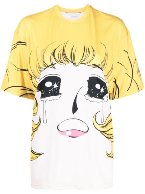 graphic-print T-shirt dress