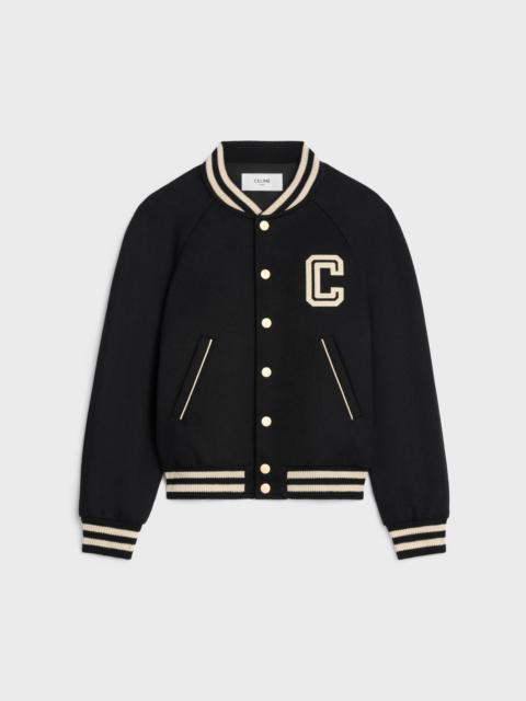celine teddy jacket in textured wool