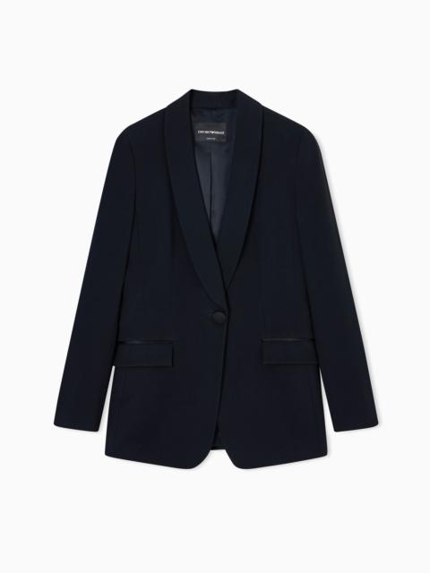 Envers-satin, shawl-collar jacket