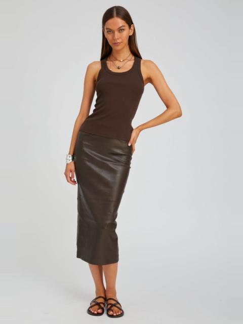 AMERICANO LEATHER TUBE SKIRT
