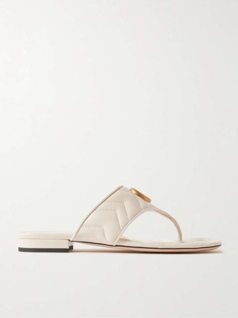 Marmont logo-embellished matelassé leather sandals