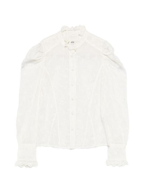 ruffled-detail shirt