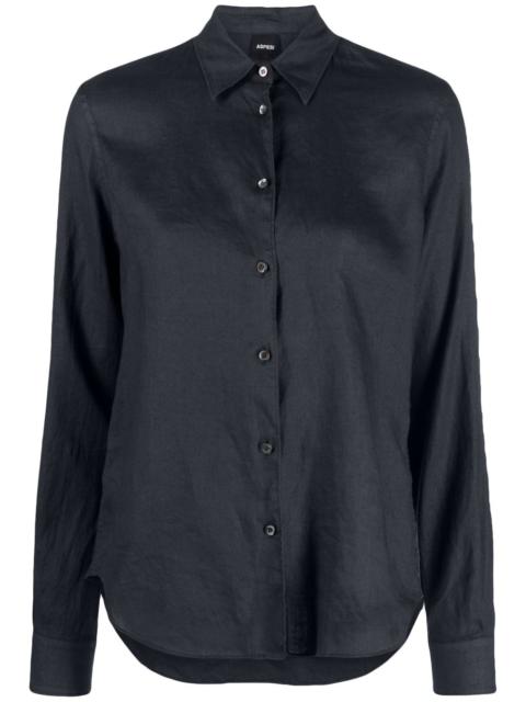 button-up linen shirt