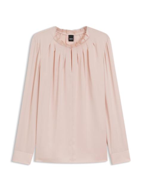 REGULAR-FIT BLOUSE IN STRETCH SILK