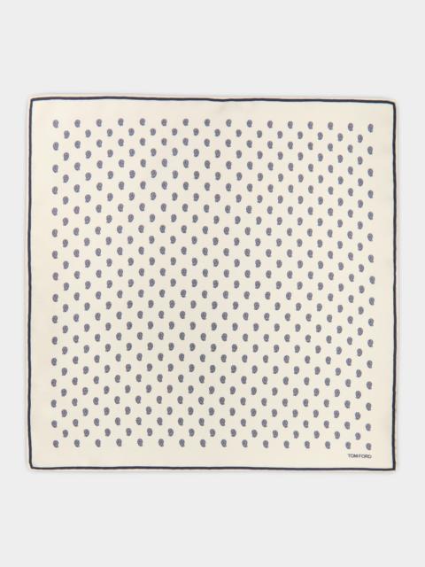 Men's Micro Paisley-Print Silk Pocket Square