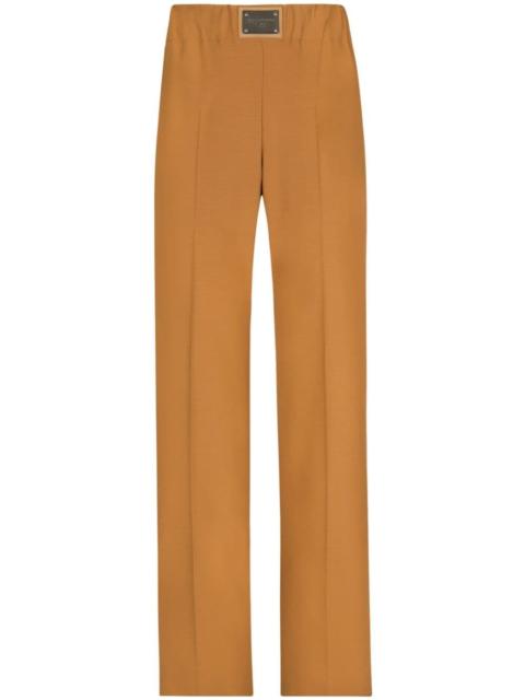 logo-plaque straight-leg trousers