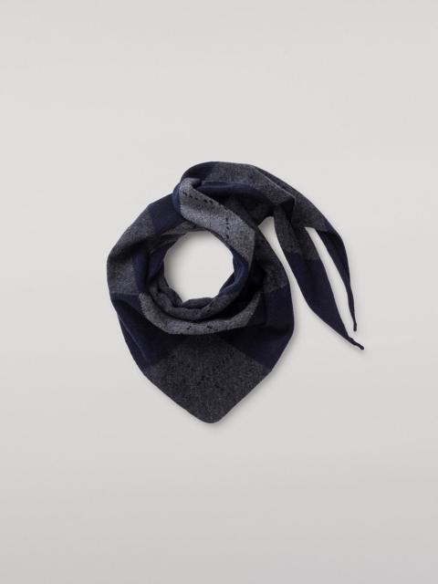 Clan Dark Navy Argyle Cashmere Bandana