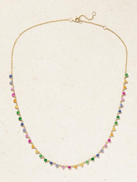100s And 1000s Cupcake 14-karat Gold Sapphire Necklace
