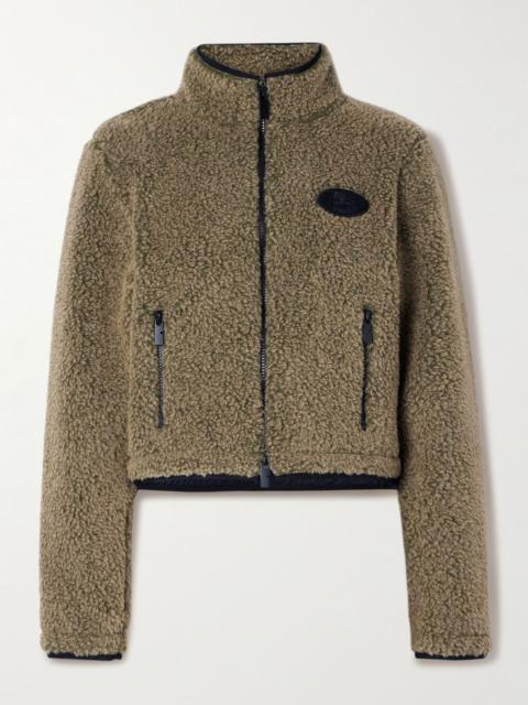 Appliquéd fleece jacket Green