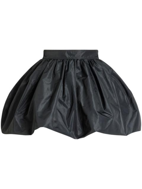 recycled-faille bubble mini skirt
