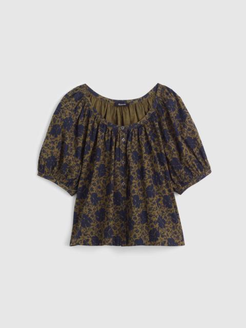 Puff-Sleeve A-Line Top