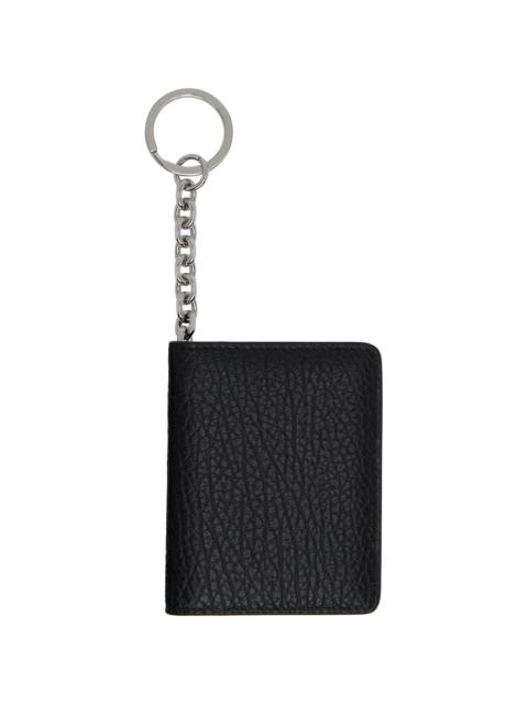 Black Four Stitches Keyring Card Holder