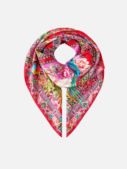 PRINTED SILK TWILL SQUARE SCARF