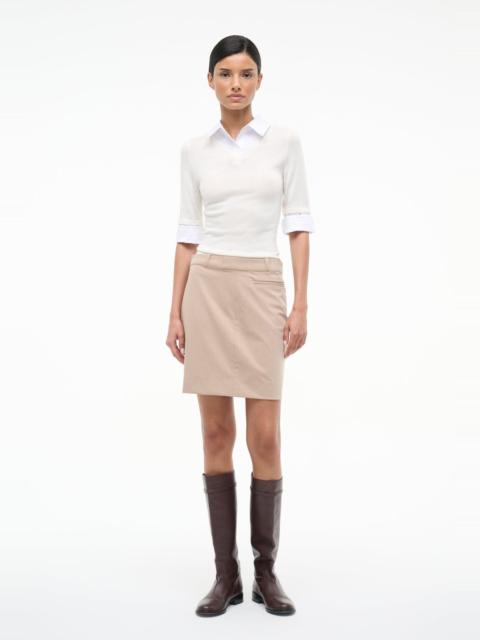 STAUD GEO MINI DRESS BARLEY IVORY