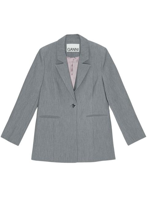 mélange twill blazer