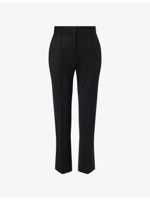 Issa Crop-Leg Stretch-Wool Trousers
