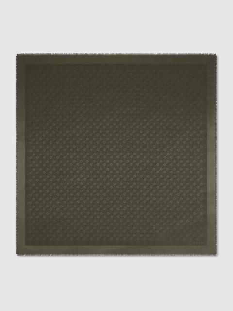 Silk wool Horsebit jacquard shawl