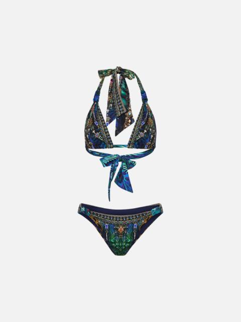 SOFT THICK TIE TRIANGLE BIKINI SET WITH TRIMS THE CONCUBINES CORRIDOR