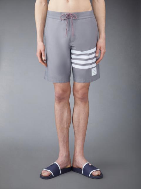 Medium Grey Swim Tech 4-Bar Drawstring Waist Board Short