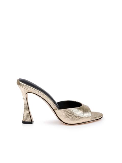 Avery Leather Peep-Toe Mule