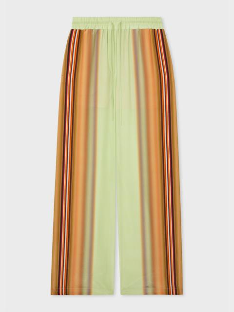 Women's Pistachio Gradient 'Signature Stripe' Trousers