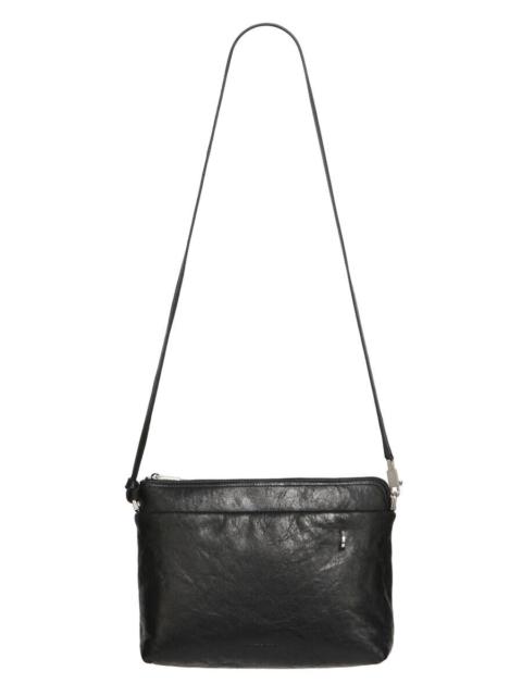 zip-fastening shoulder bag