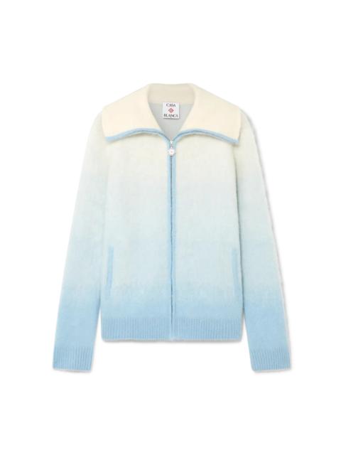Fluffy Gradient Mohair Zip Jacket | Casablanca Paris