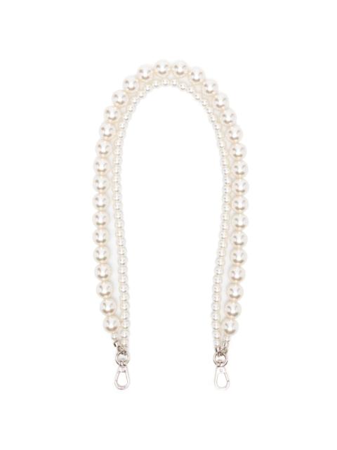 faux-pearl shoulder strap