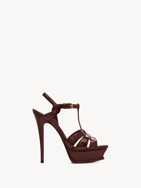TRIBUTE PLATFORM SANDALS IN PATENT LEATHER