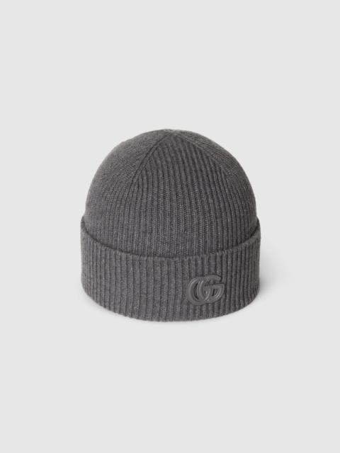 Cashmere hat with patch