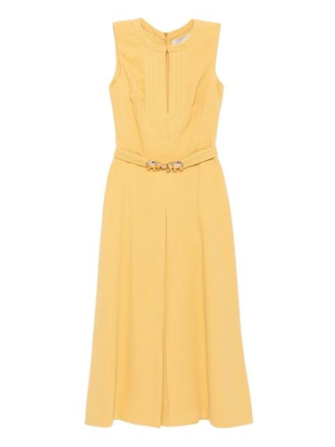 elephant-buckle midi dress