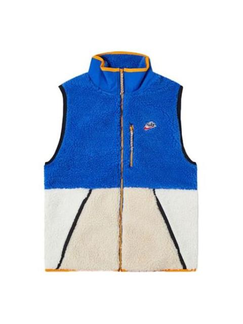 Nike Sportswear Sherpa Fleece Gilet 'Blue Beige White' CD3142-480