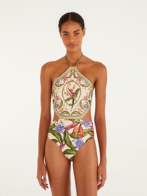 Light Blush Strelitzia One Piece