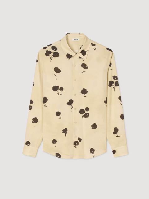 FLORAL PRINT LINEN SHIRT