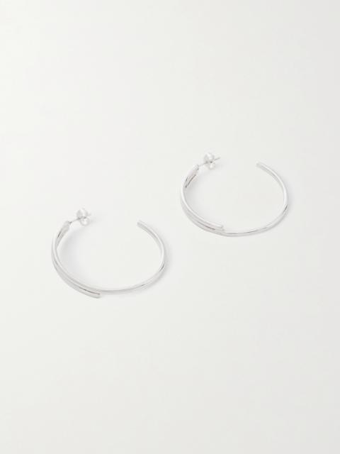 Queen Silver Hoop Earrings