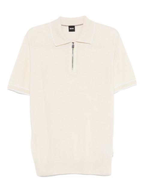 half-zip polo shirt