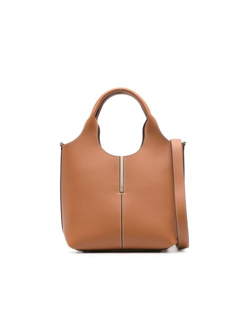 mini leather tote bag
