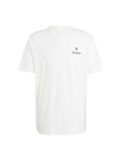 adidas Graphic Fire Trefoil T-shirt Asia Sizing 'Beige' IS2937